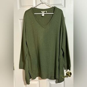 LOGO Lounge Olive Green Sweatshirt - 3X